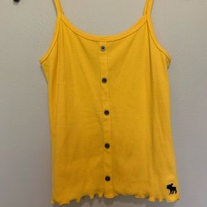 Yellow Tank Top With Decorative Buttons
